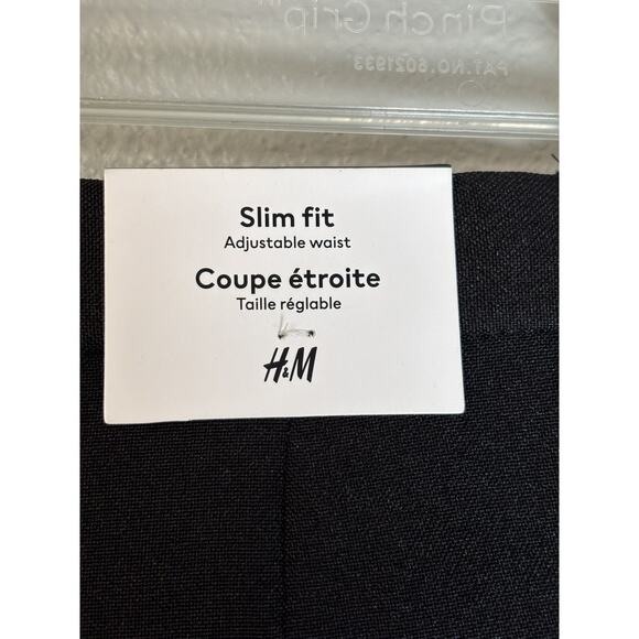 NWT H&M Dress Pants Slacks Black Boys 6 Adjustable Waist Slim Fit NEW - Picture 4 of 6